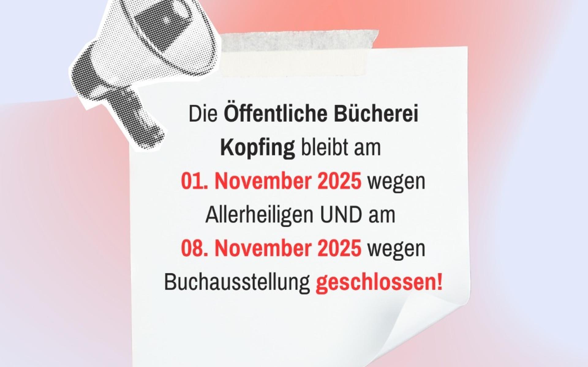 Bücherei geschlossen